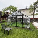 Staklenik ROA Luxury EHLB 4.0 DD, tip oranžerija, od vruće pocinčanog čelika i monolitnog polikarbonata, proziran i ultra otporan