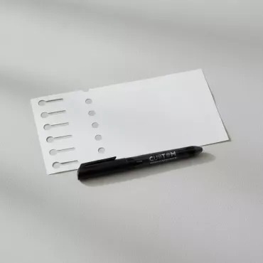 Set plastificiranih etiketa visoke otpornosti 17x190 mm (6 kom) + trajni marker