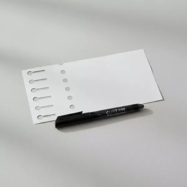 Set plastificiranih etiketa visoke otpornosti 17x190 mm (6 kom) + trajni marker