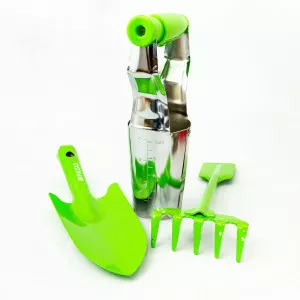 Set vrtnog alata Fresh Line: grablje s 5 zuba, sadilica i lopatica