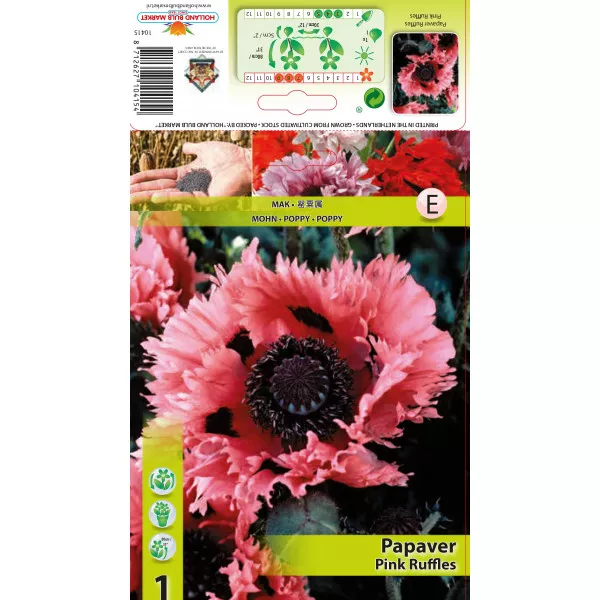 Vrtni mak (Papaver) Pink Ruffles