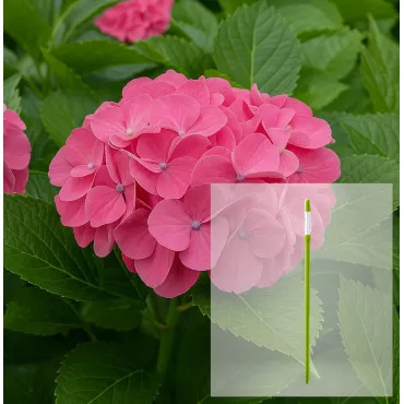 Paket hortenzija macrophylla Pia i AquaStick SUStee, veličina L, zeleni