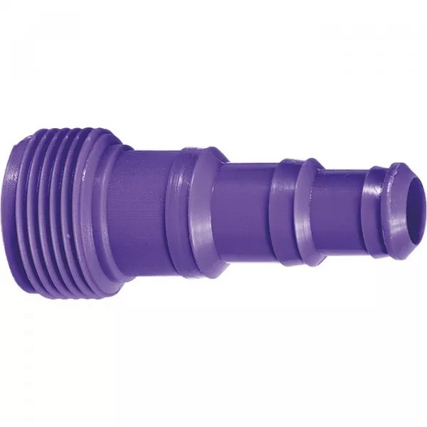 Plastični adapter 3/4", vanjski navoj, prolazna spojka