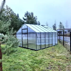 Staklenik ROA Classic EHLB 3.0, tip oranžerija, od vruće pocinčanog čelika i polikarbonata 8 mm, ultra otporan