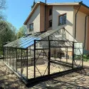 Staklenik ROA Luxury EHLB 4.0 DD, tip oranžerija, od vruće pocinčanog čelika i monolitnog polikarbonata, proziran i ultra otporan