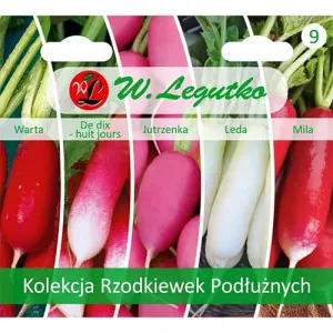 Sjeme kolekcije dugih rotkvica, paket 5 sorti