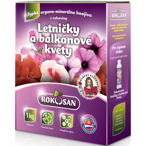 Organsko čvrsto gnojivo za jednogodišnje i balkonsko cvijeće Rokosan